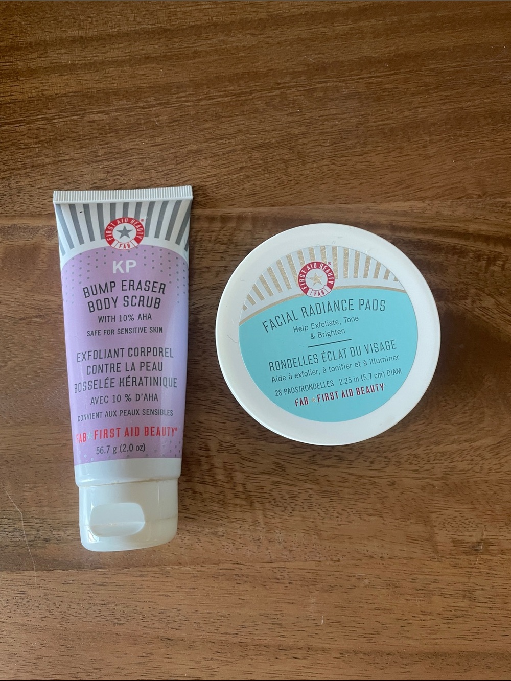 NWOT First Aid Beauty KP Bump Eraser Body Scrub & Facial Radiance Pads